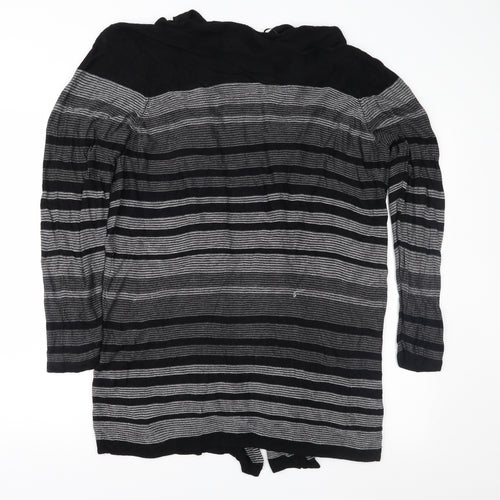 Bonmarché Womens Black Striped Knit Cardigan Jumper Size L