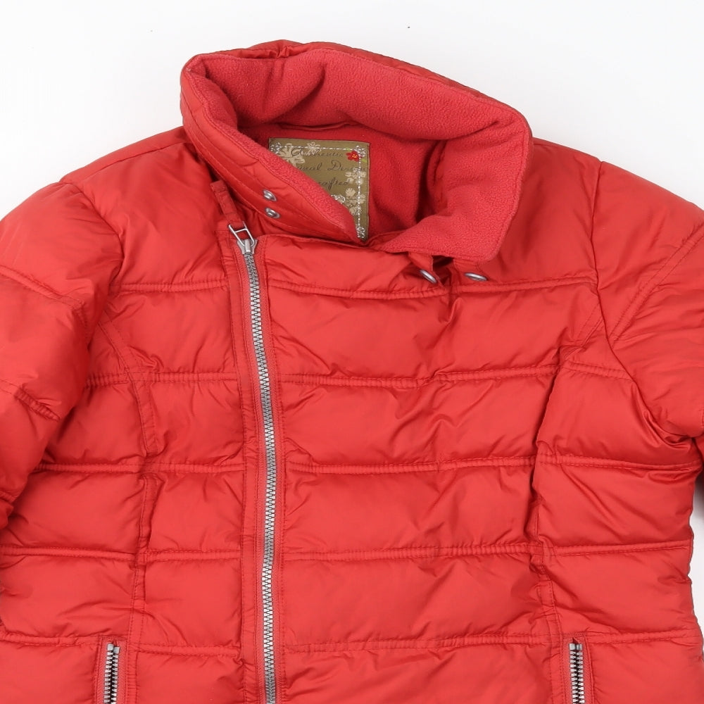 NEXT Girls Red   Puffer Jacket Coat Size 11-12 Years