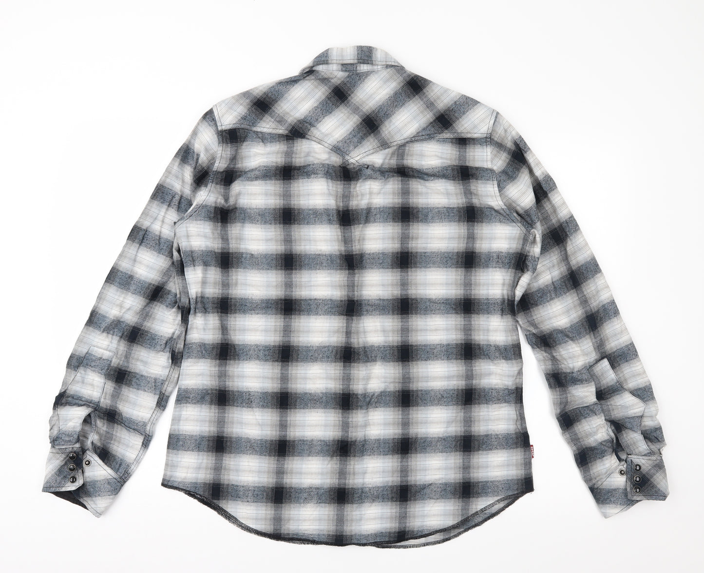 Levi's Mens Blue Check   Button-Up Size L