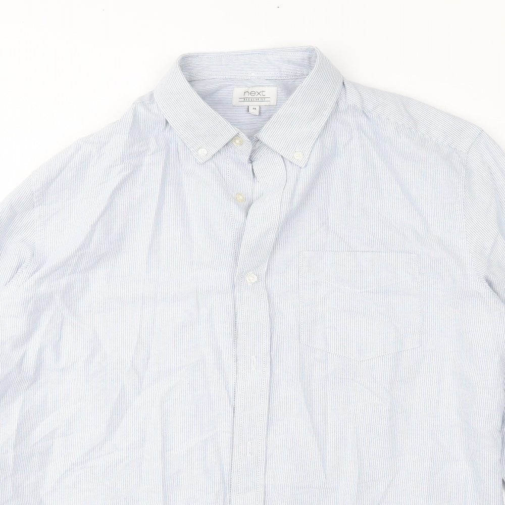 NEXT Mens Blue Striped   Button-Up Size M