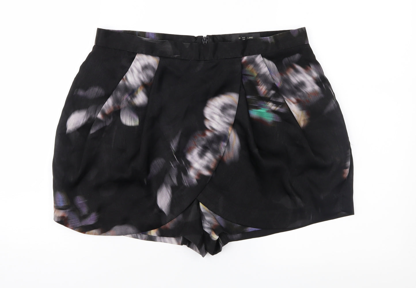 River Island Womens Black Floral  Skort  Size 12