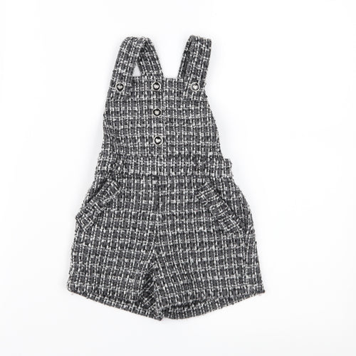 George Girls Grey Check  Shorts One-Piece Size 9-12 Months