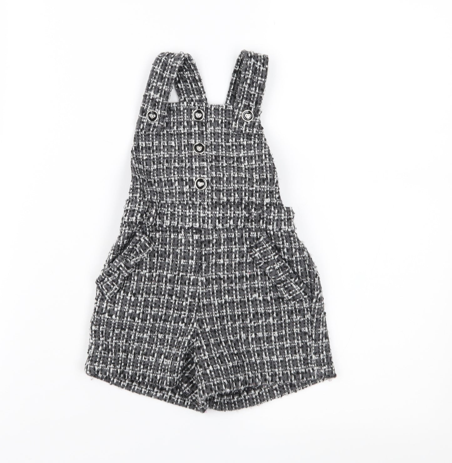 George Girls Grey Check  Shorts One-Piece Size 9-12 Months