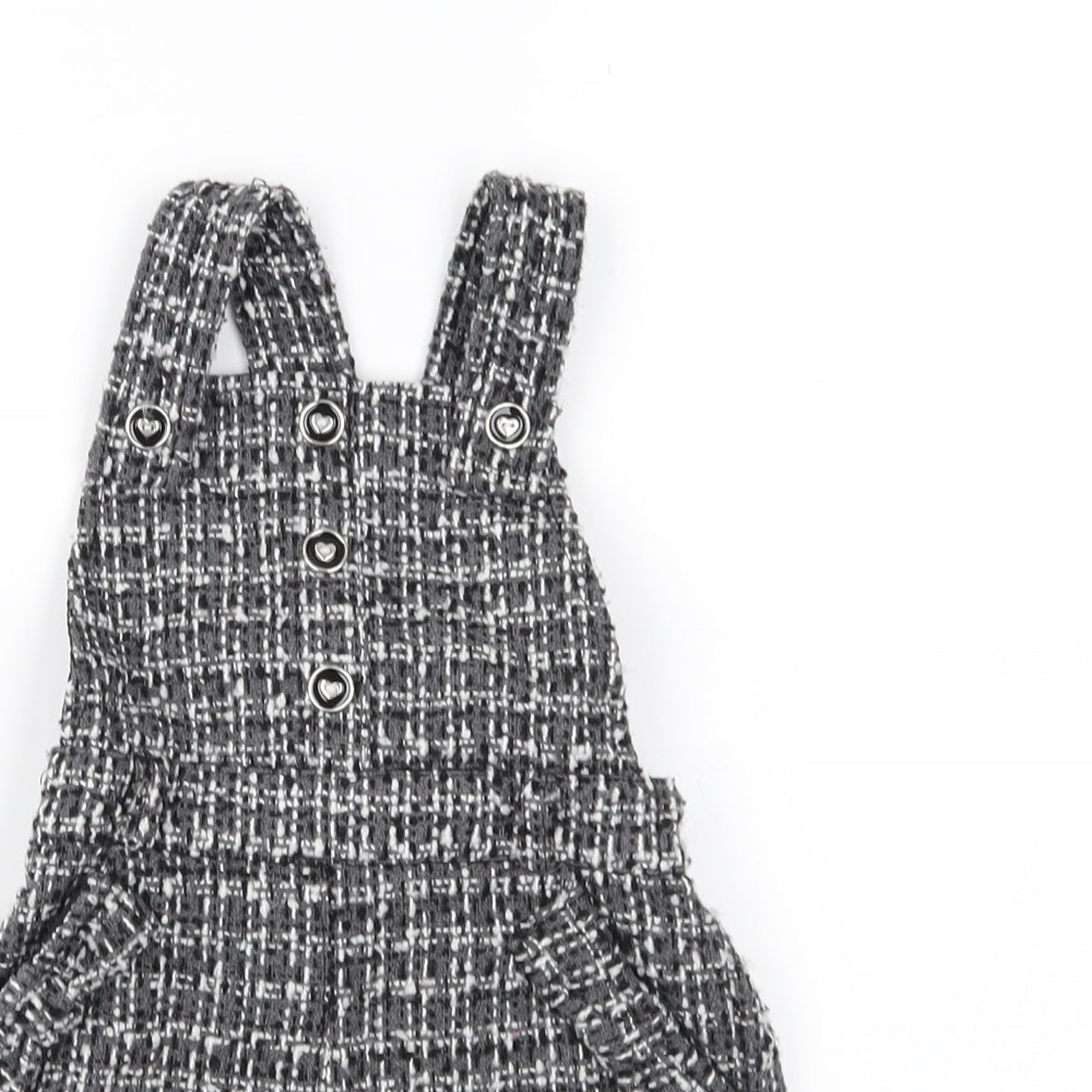 George Girls Grey Check  Shorts One-Piece Size 9-12 Months