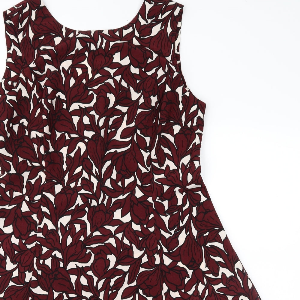 Dorothy Perkins Womens Red Floral  A-Line  Size 14