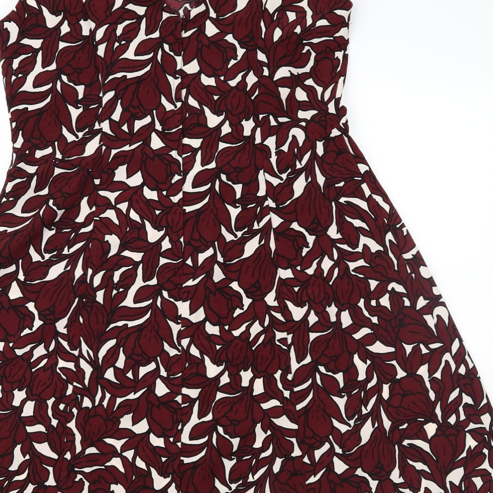 Dorothy Perkins Womens Red Floral  A-Line  Size 14