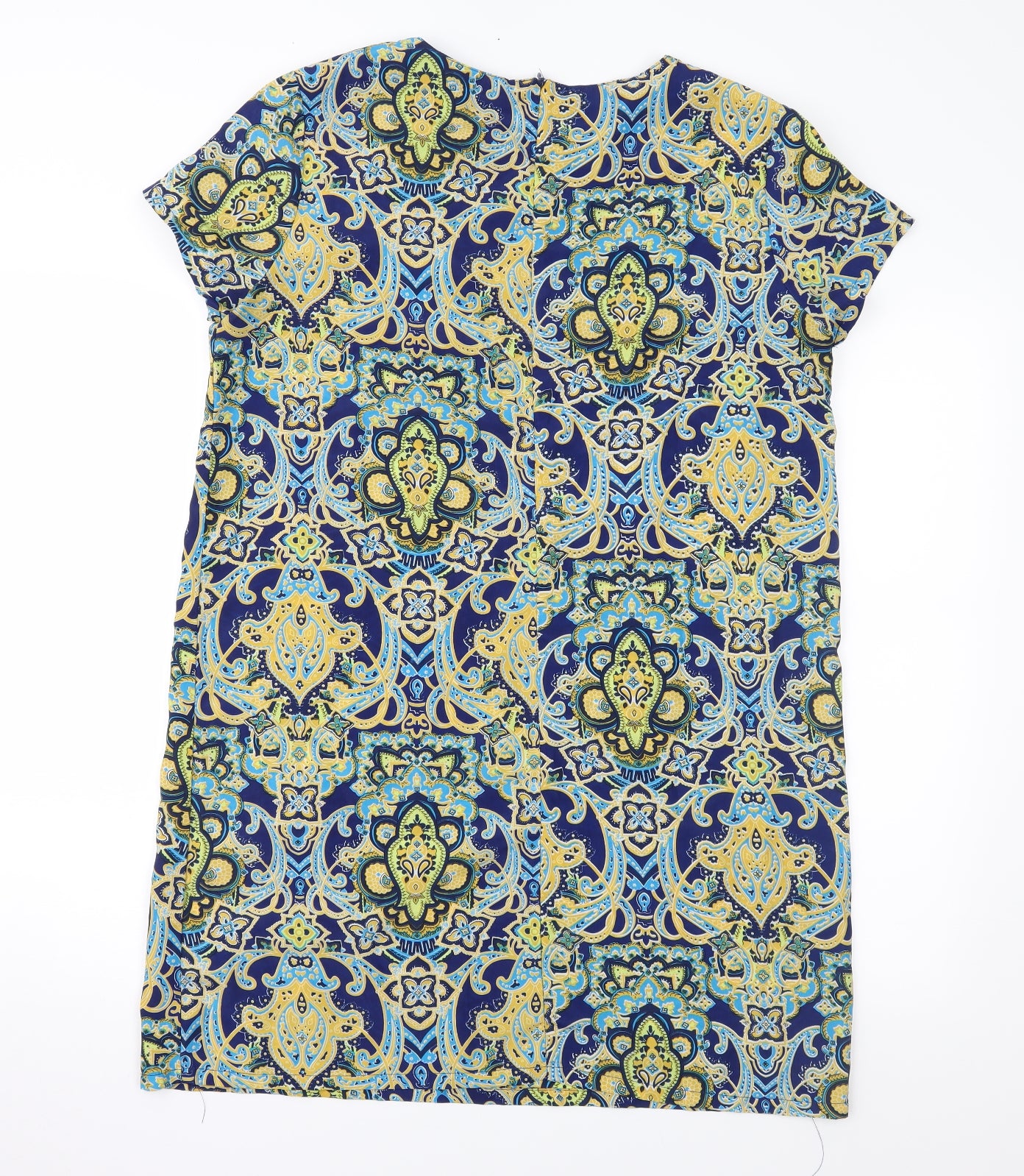 Boohoo Womens Blue Geometric  Shift  Size 12