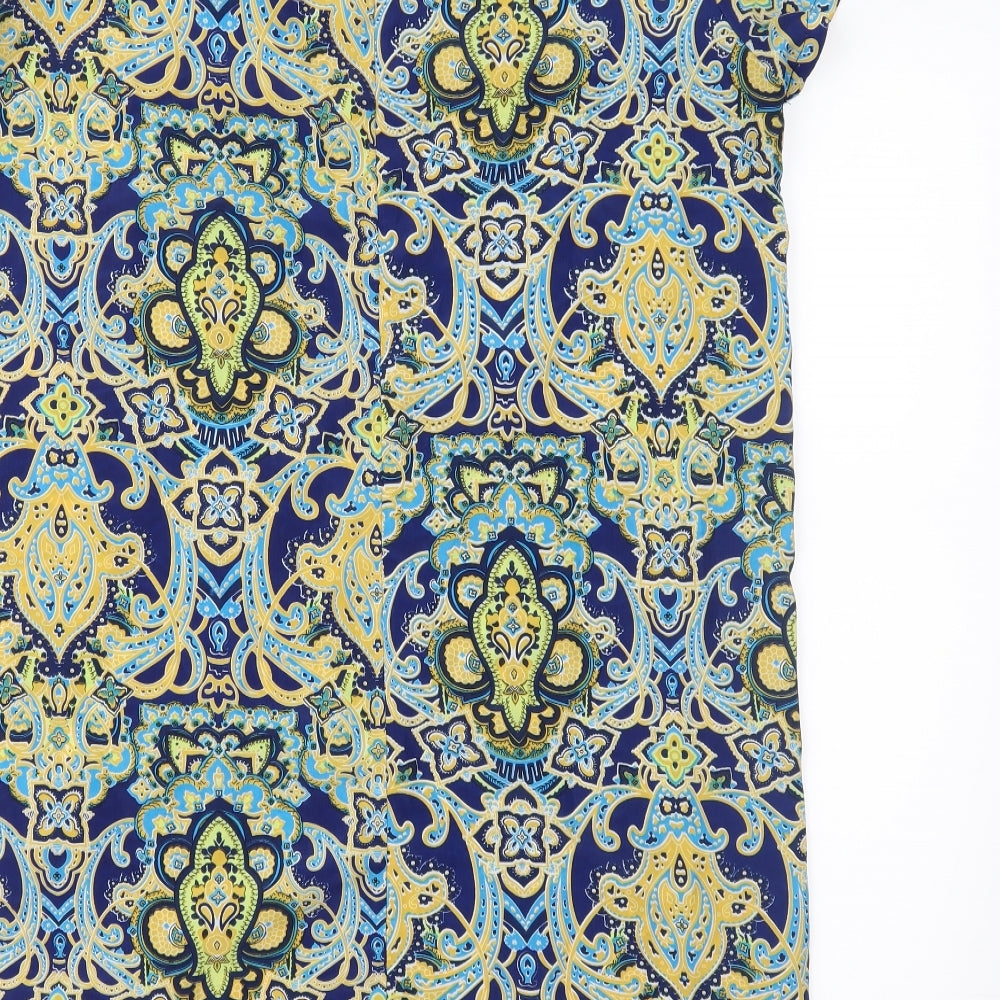 Boohoo Womens Blue Geometric  Shift  Size 12