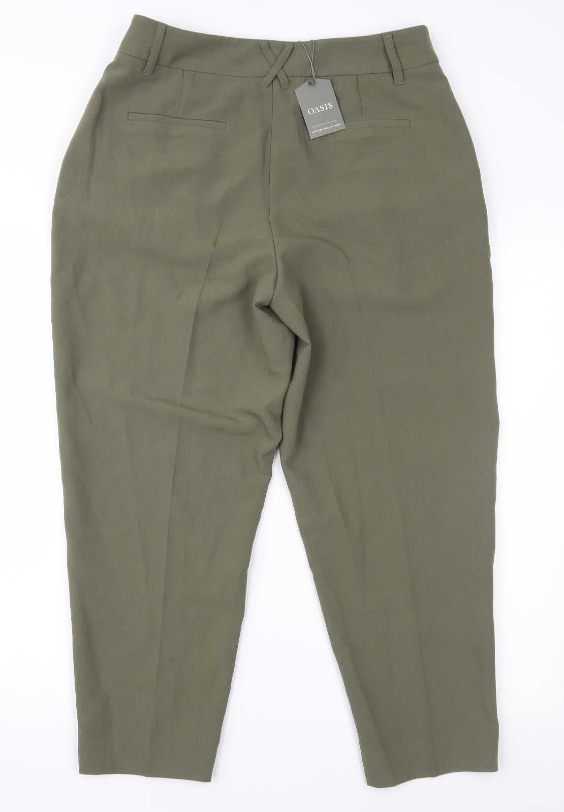 Oasis Womens Green   Cropped Trousers Size 12 L25 in
