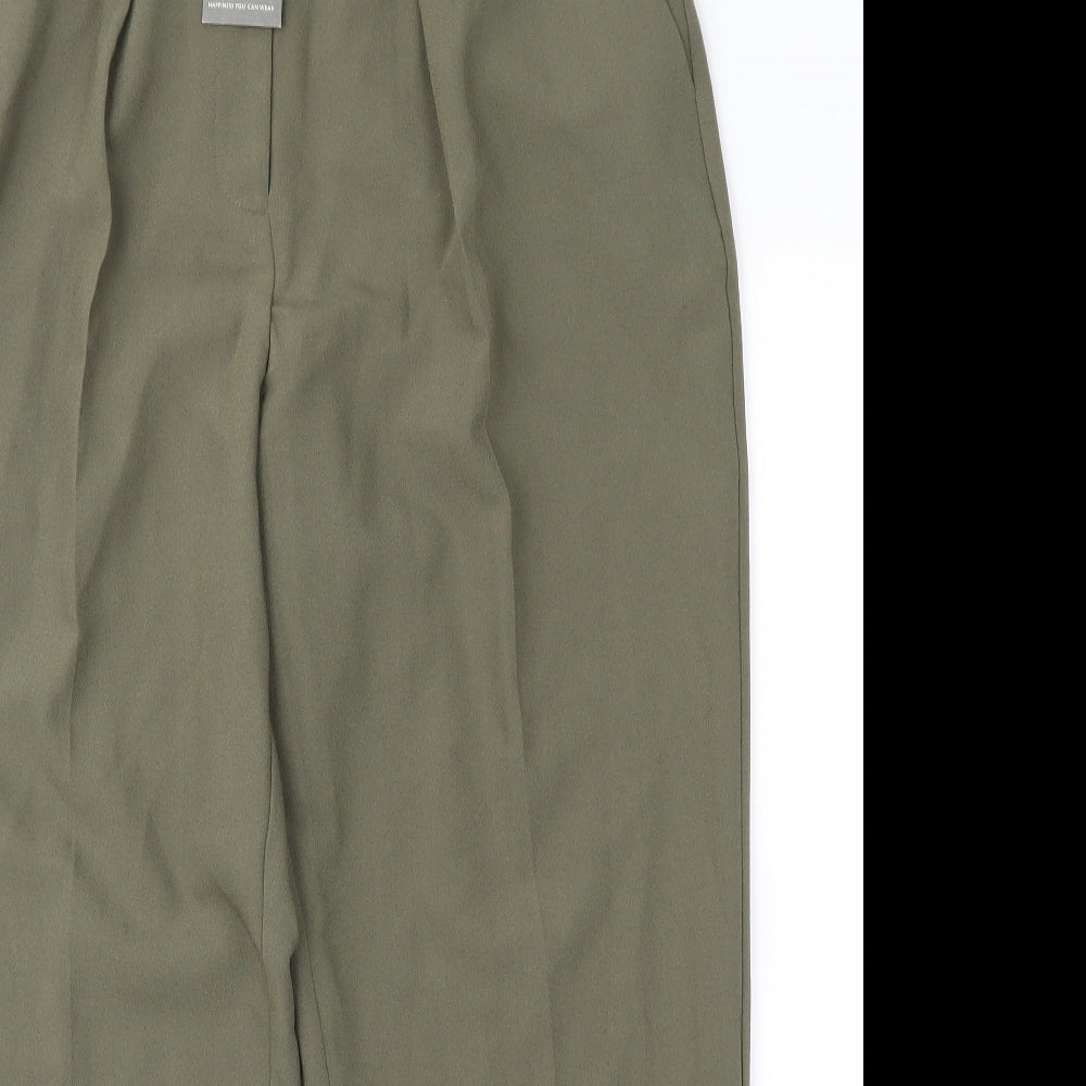 Oasis Womens Green   Cropped Trousers Size 12 L25 in