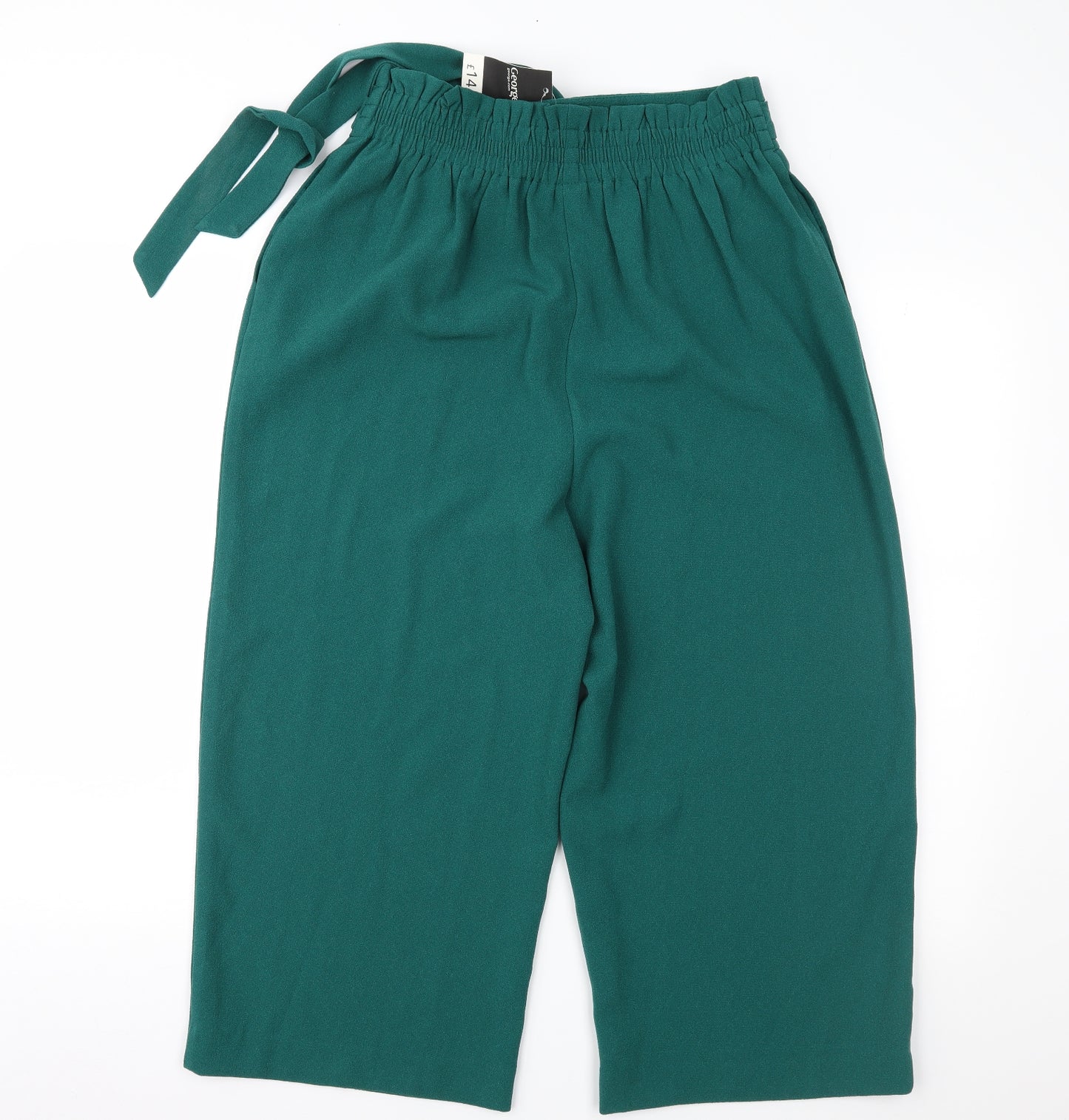 George Womens Green   Cropped Trousers Size 12 L20 in