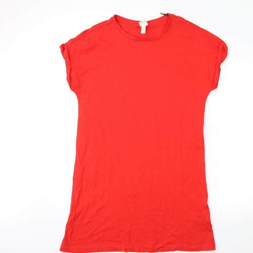 H&M Womens Red   T-Shirt Dress  Size S