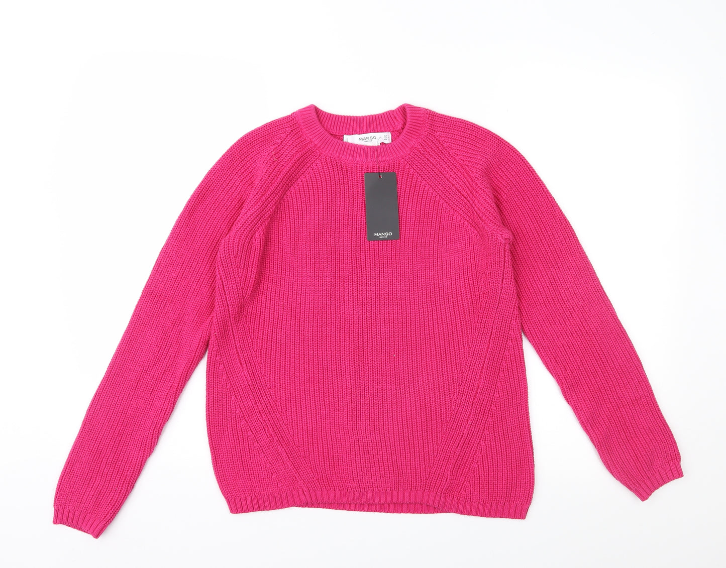 Mango Womens Pink  Knit Pullover Jumper Size S