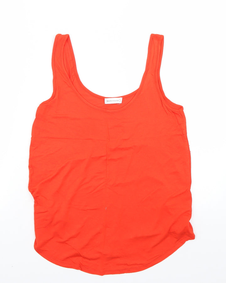 Warehouse Womens Orange   Basic Tank Size 8