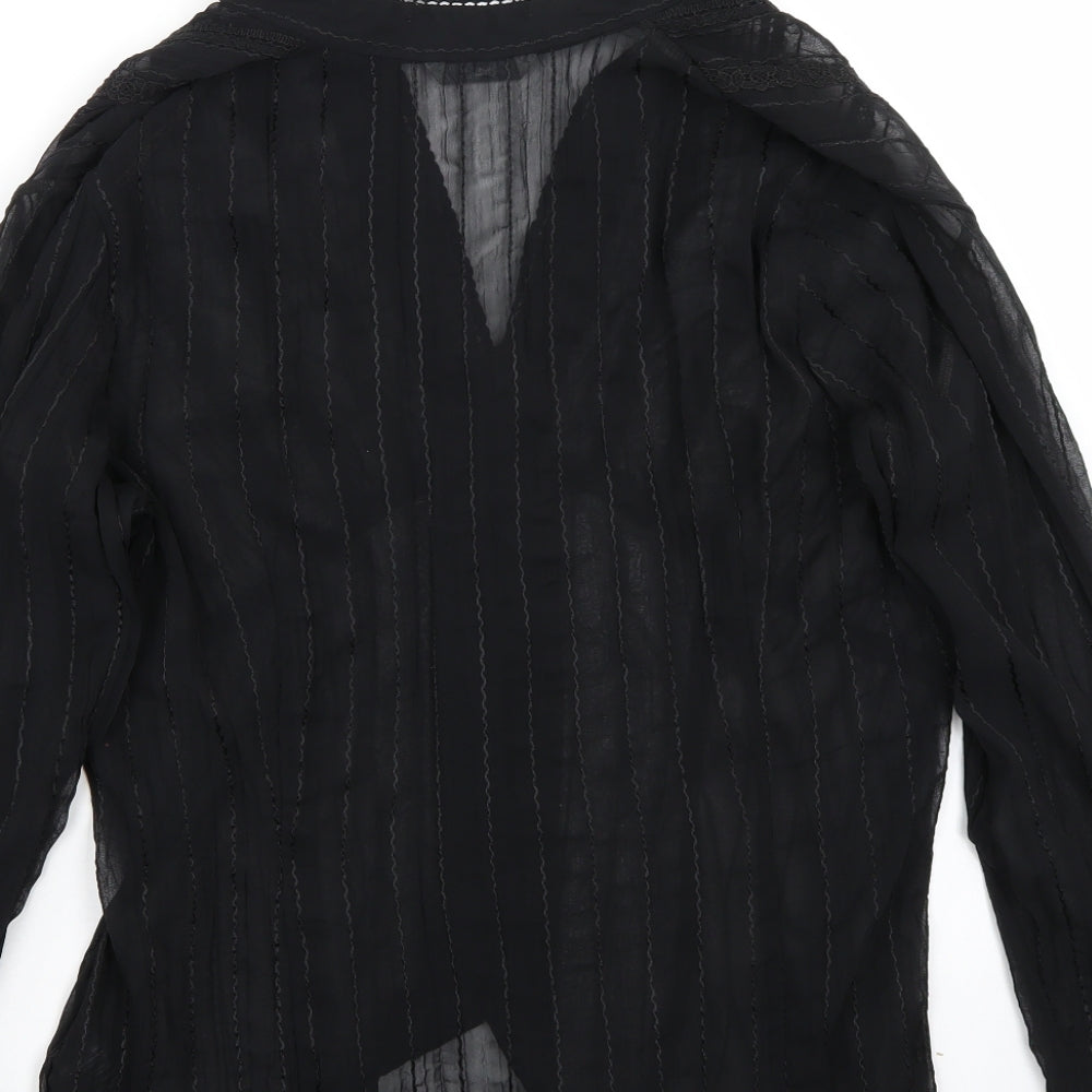 Marks and Spencer Womens Black   Basic Button-Up Size 16