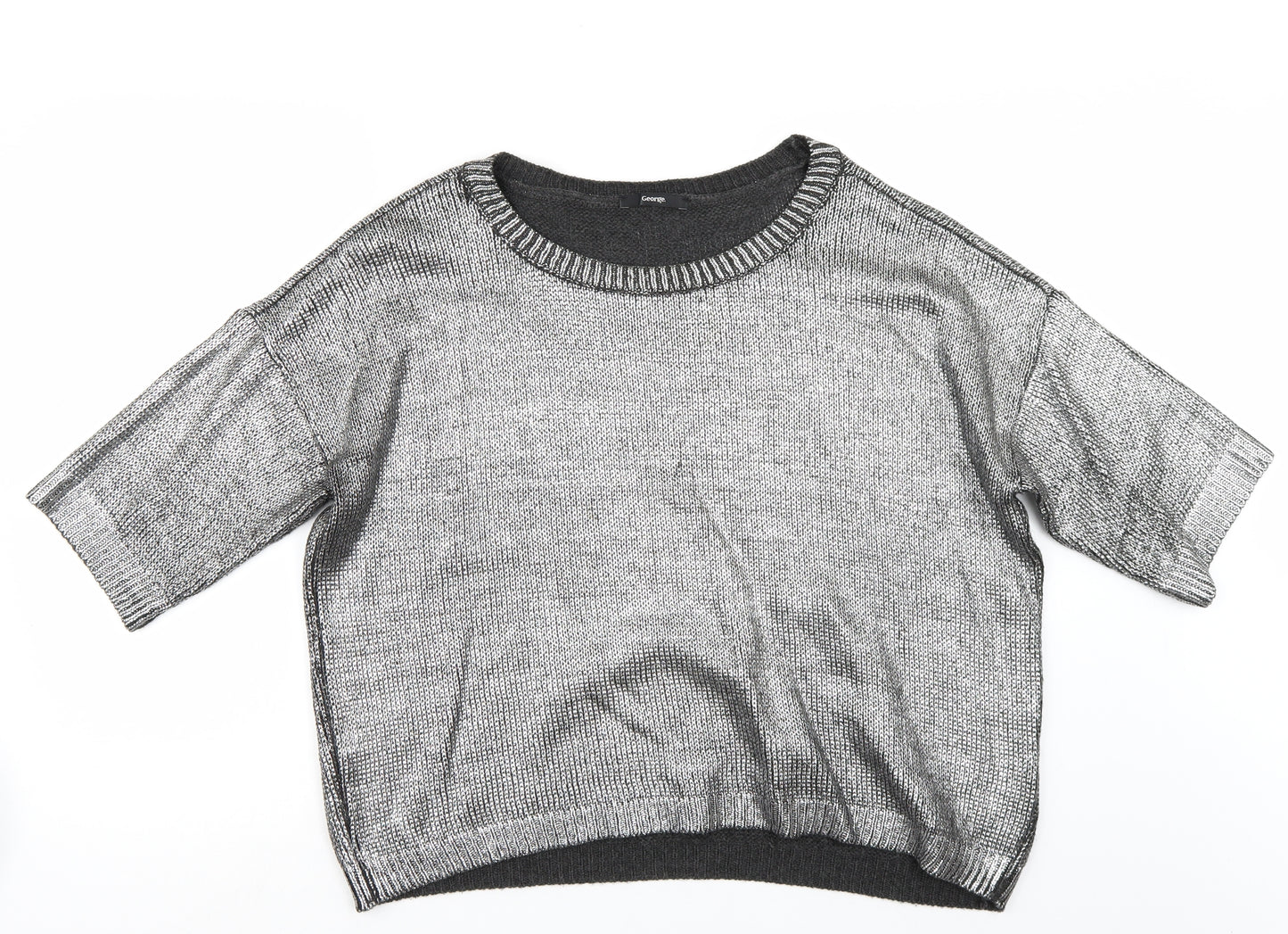 George Womens Silver   Basic T-Shirt Size 16