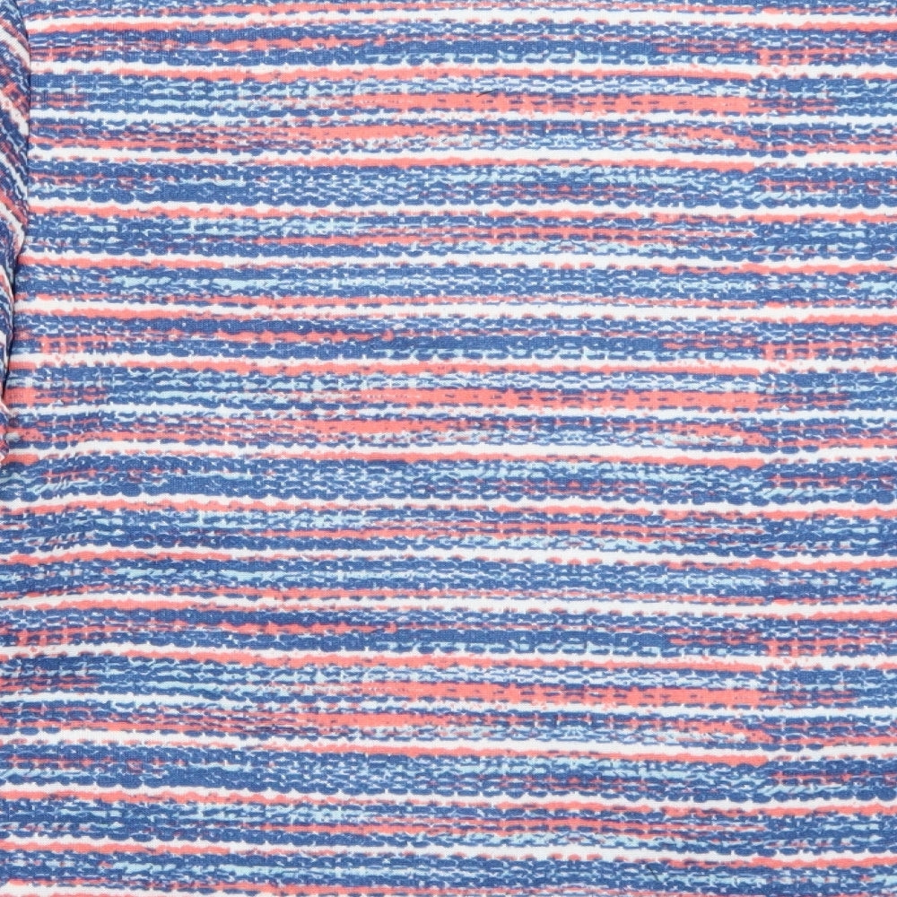 Anne De Lancay Womens Blue Striped  Jacket Coat Size S