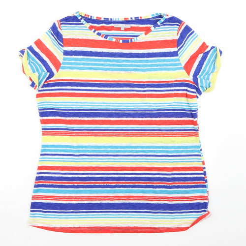 Per Una Womens Multicoloured Striped  Basic T-Shirt Size 18