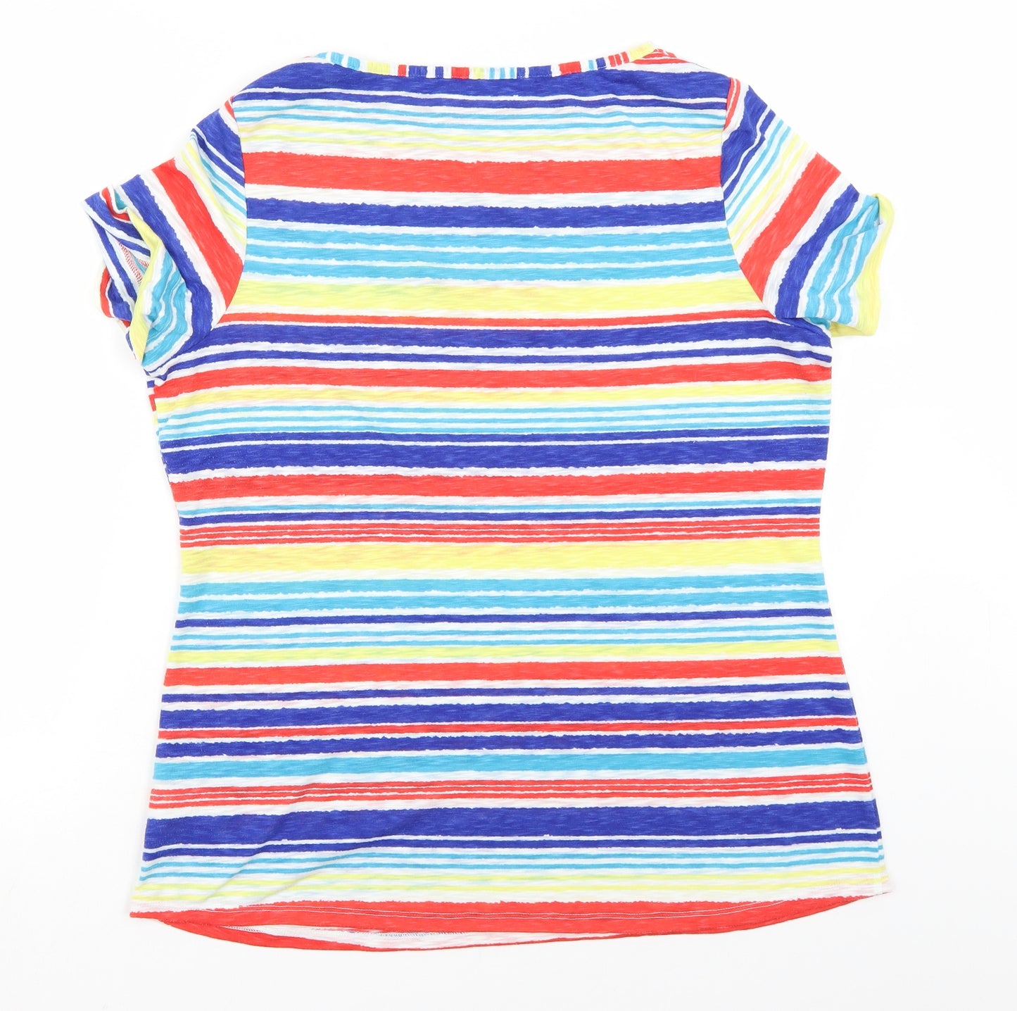 Per Una Womens Multicoloured Striped  Basic T-Shirt Size 18