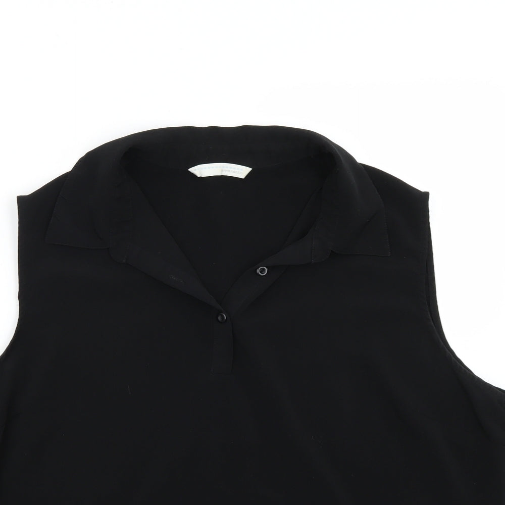 AMARANTO Womens Black   Basic T-Shirt Size 22