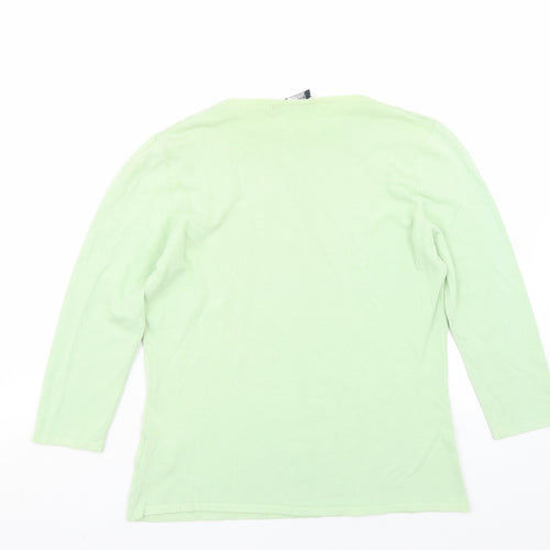 Karen Scott Womens Green   Basic T-Shirt Size S