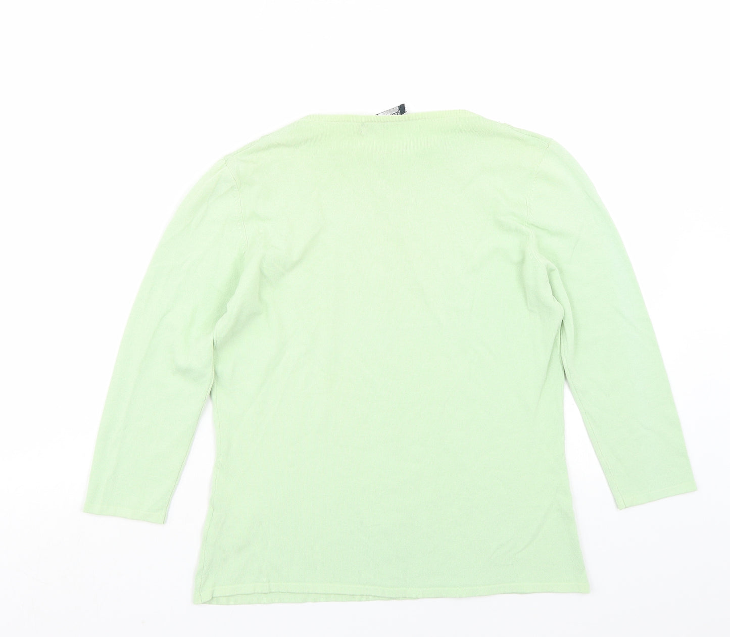 Karen Scott Womens Green   Basic T-Shirt Size S