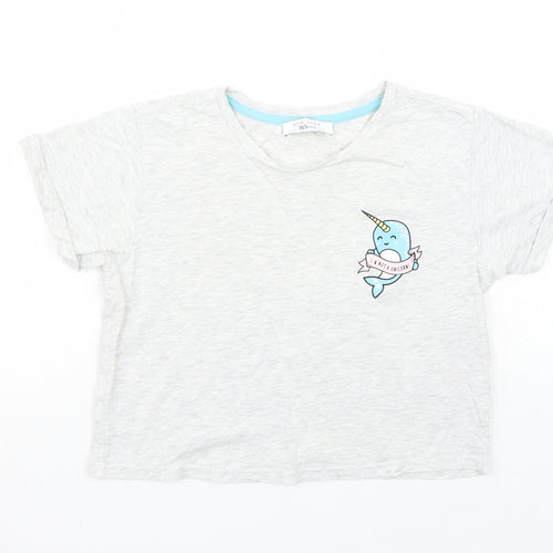 Newlook Girls Grey   Basic T-Shirt Size S