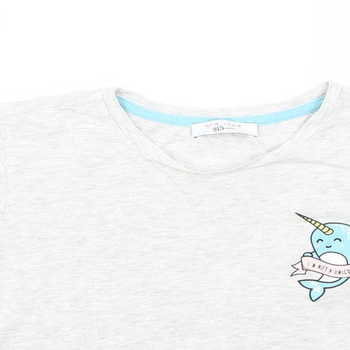 Newlook Girls Grey   Basic T-Shirt Size S