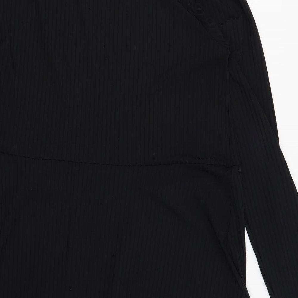 Boohoo Womens Black Striped  Fit & Flare  Size 22