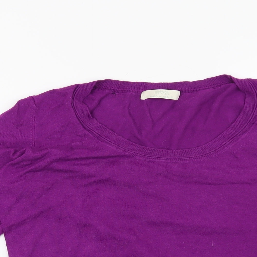 Marks and Spencer Womens Purple   Pullover Jumper Size 14