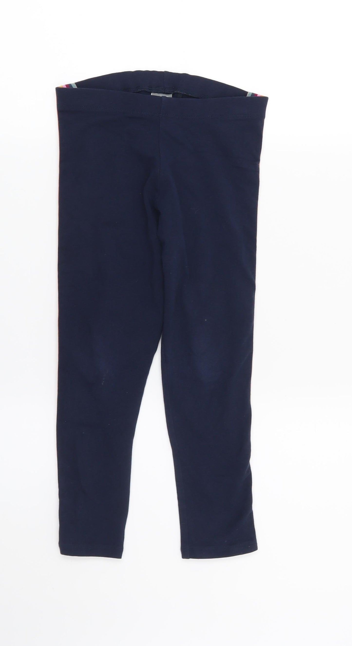 NEXT Girls Blue Striped  Capri Trousers Size 7 Years