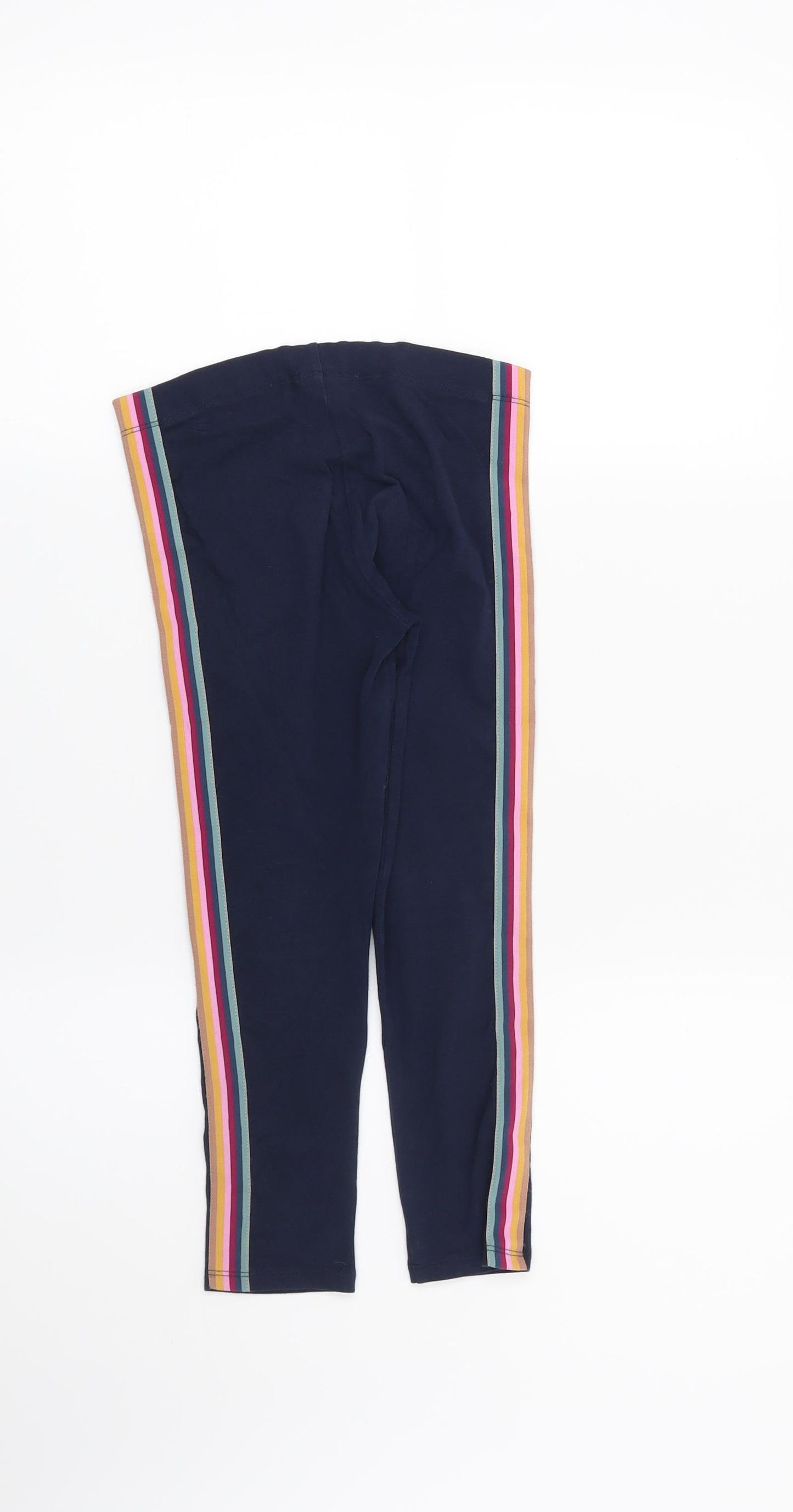 NEXT Girls Blue Striped  Capri Trousers Size 7 Years