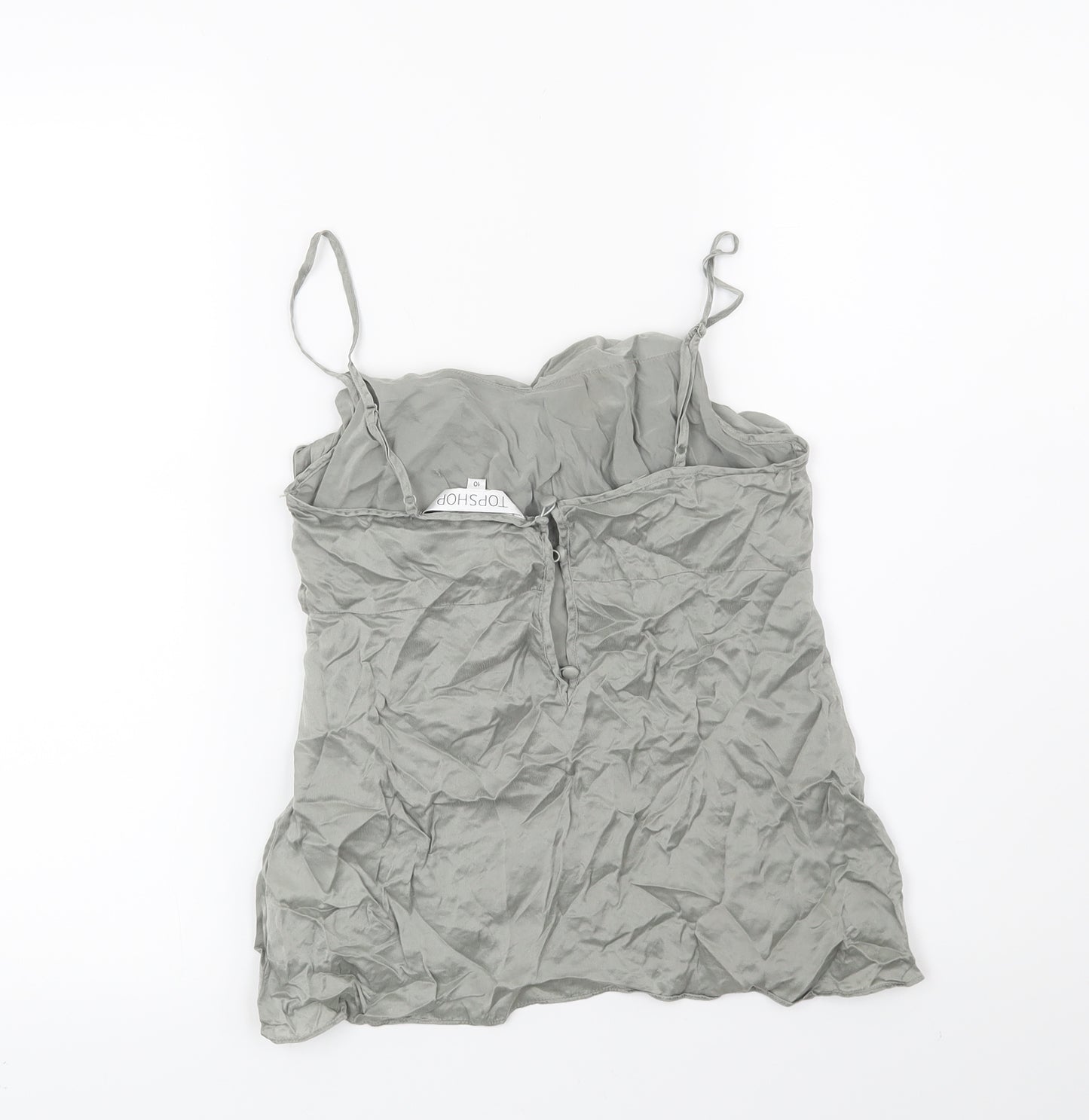 Topshop Womens Grey   Basic Blouse Size 10