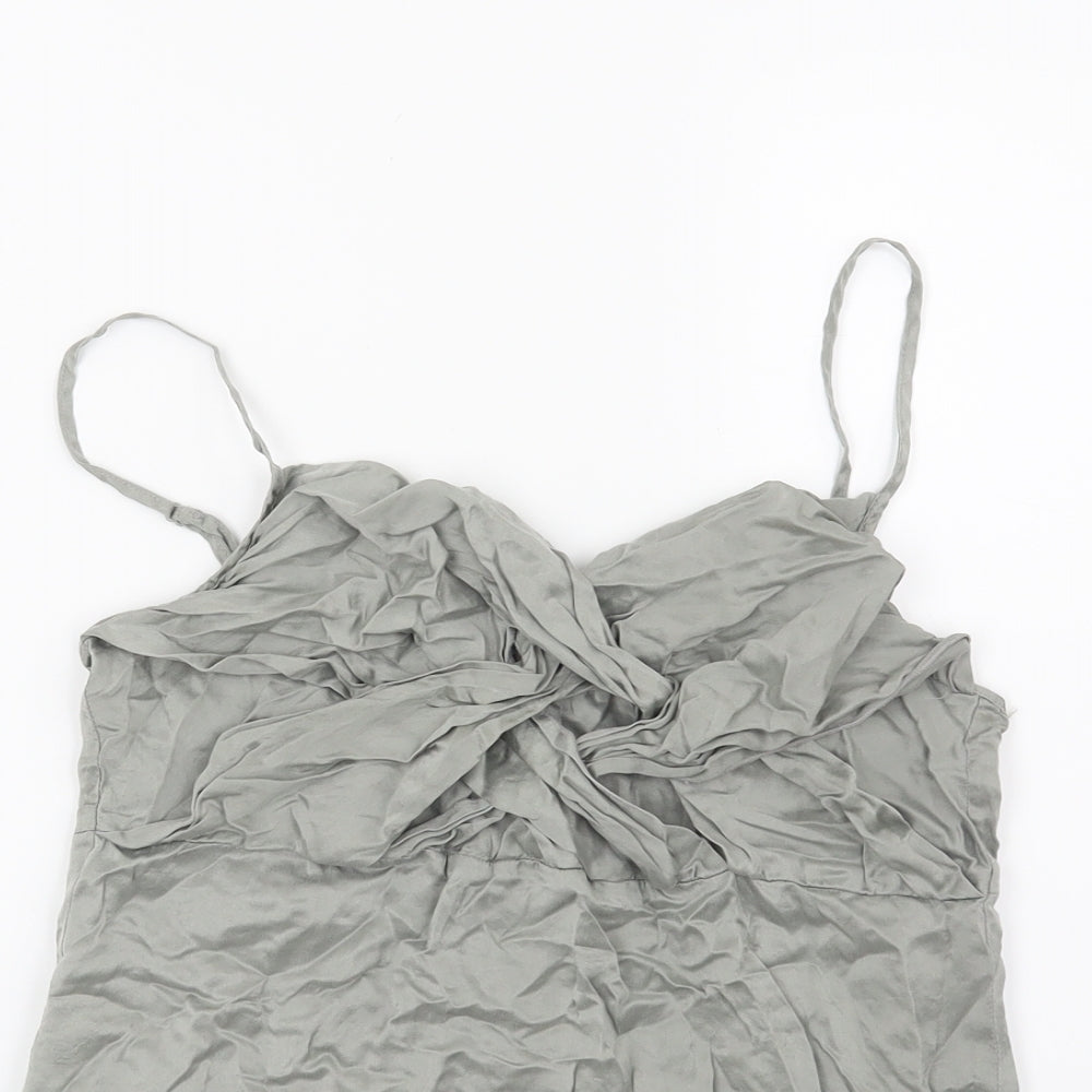 Topshop Womens Grey   Basic Blouse Size 10