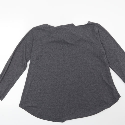 Preworn Womens Grey   Pullover Sweatshirt Size L