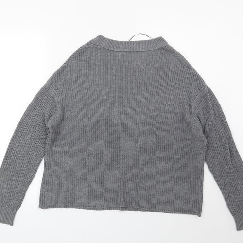 Pull&Bear Womens Grey   Pullover Jumper Size S