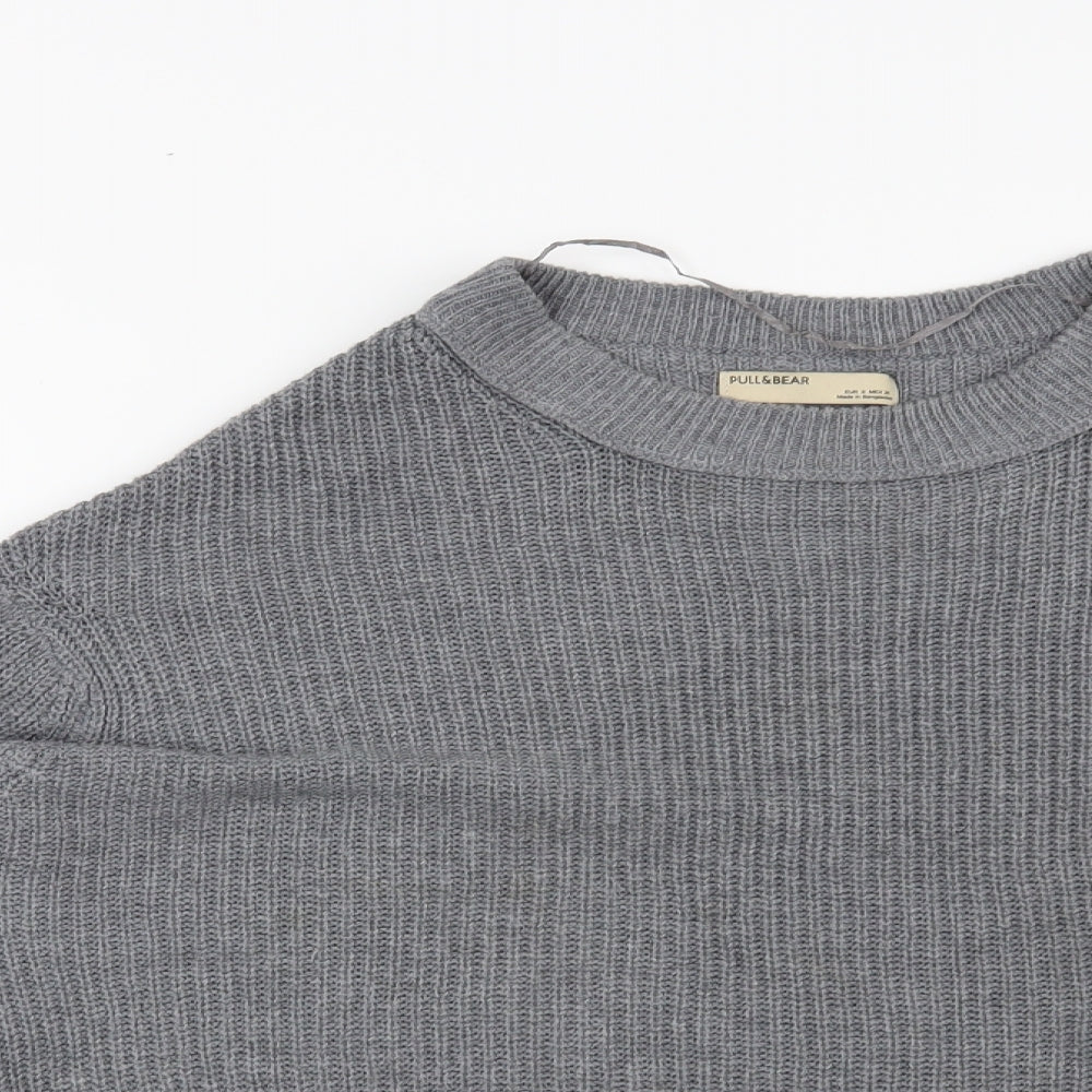 Pull&Bear Womens Grey   Pullover Jumper Size S