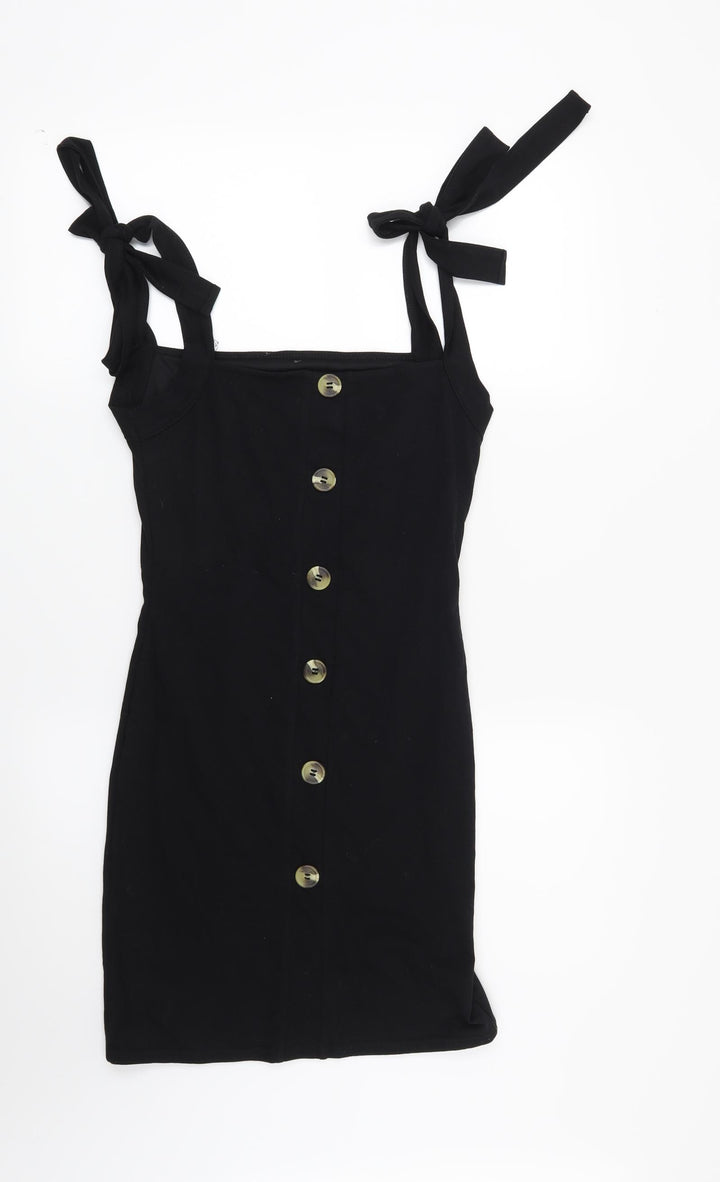 PRETTYLITTLETHING Womens Black Bodycon Size 4