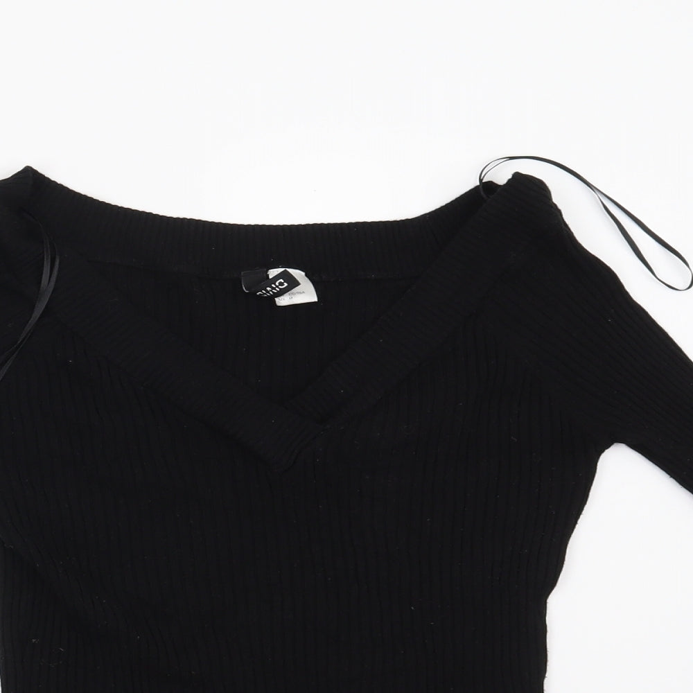 H&M Womens Black   Pullover Jumper Size M