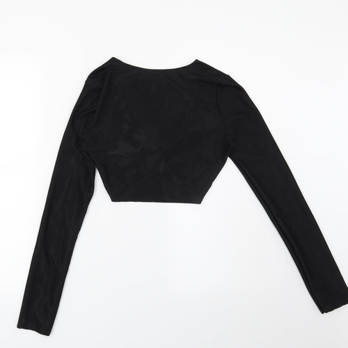 PRETTYLITTLETHING Womens Black   Basic Blouse Size 8