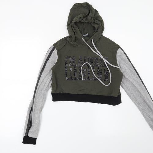 Select Womens Green   Pullover Hoodie Size 8  - I'm Always Right