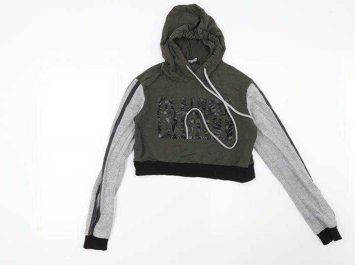Select Womens Green   Pullover Hoodie Size 8  - I'm Always Right