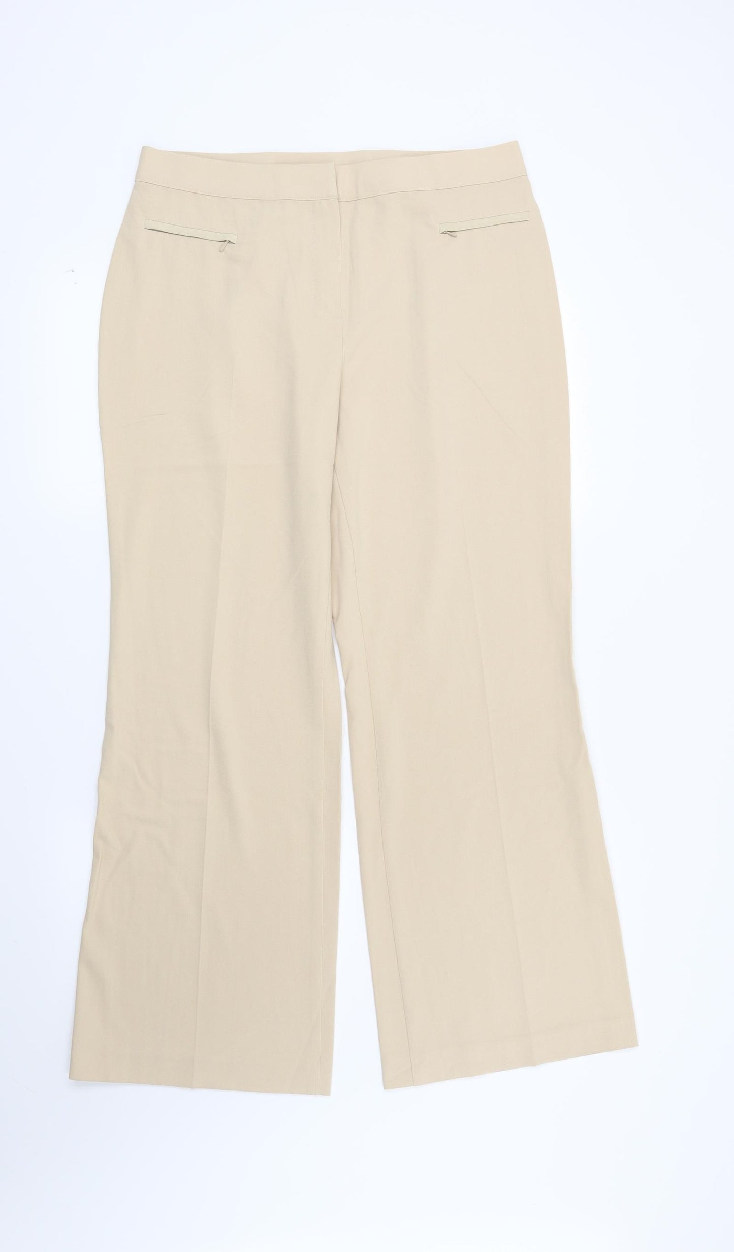 Marks and Spencer Womens Beige   Trousers  Size 14 L29 in