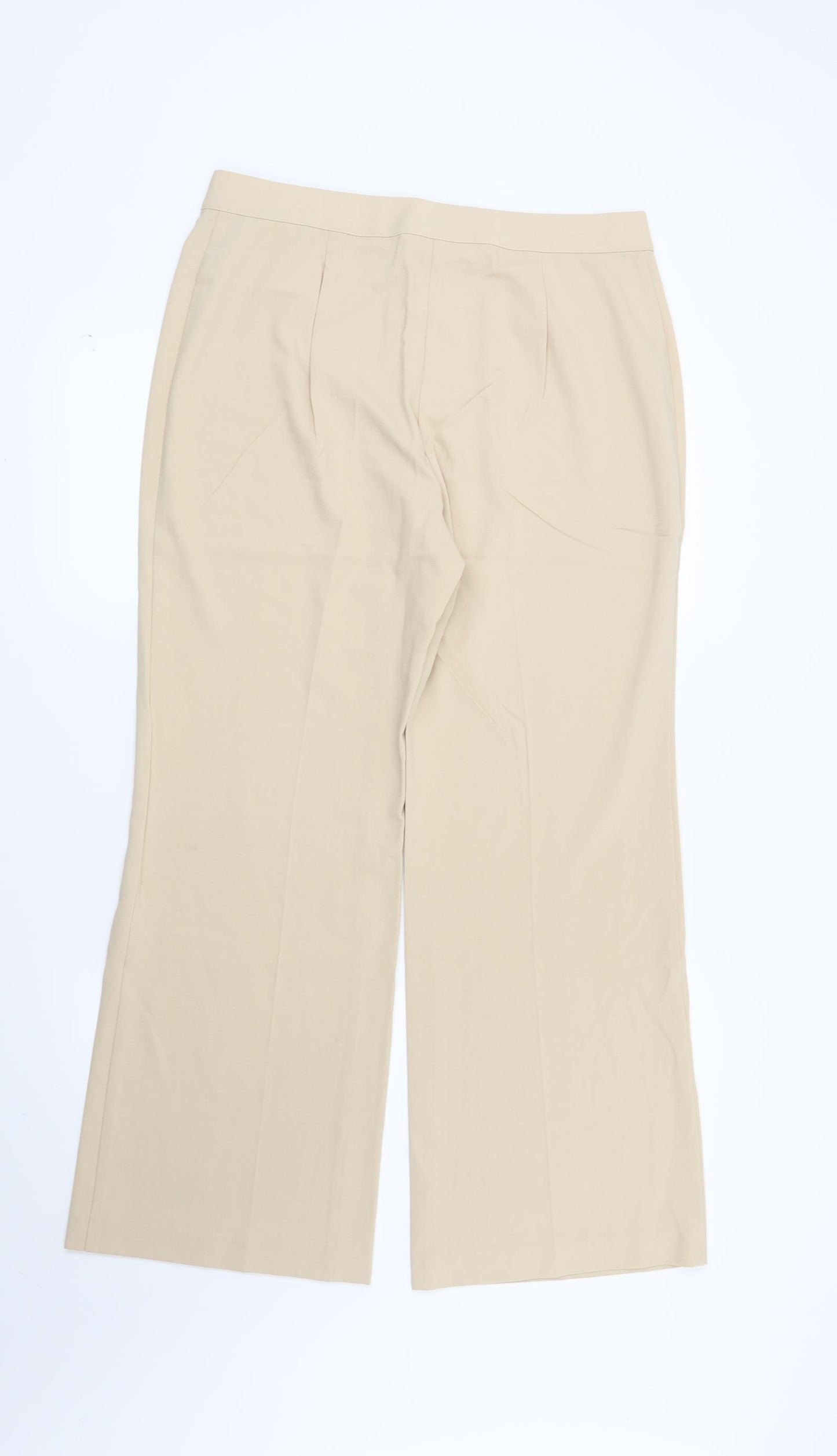 Marks and Spencer Womens Beige   Trousers  Size 14 L29 in