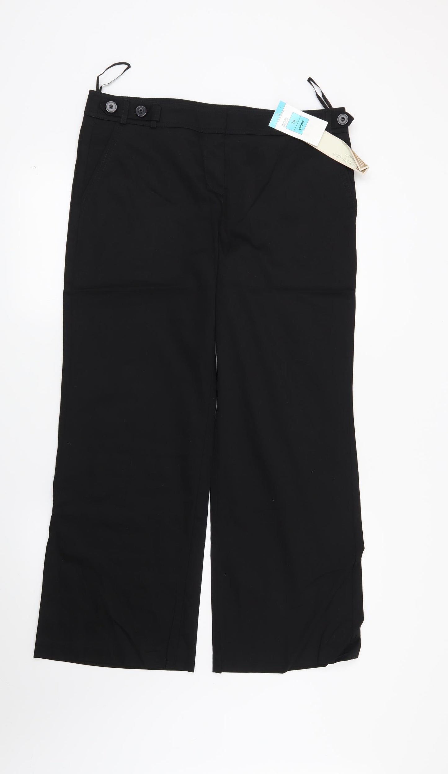 Marks and Spencer Womens Black   Trousers  Size 14 L29 in