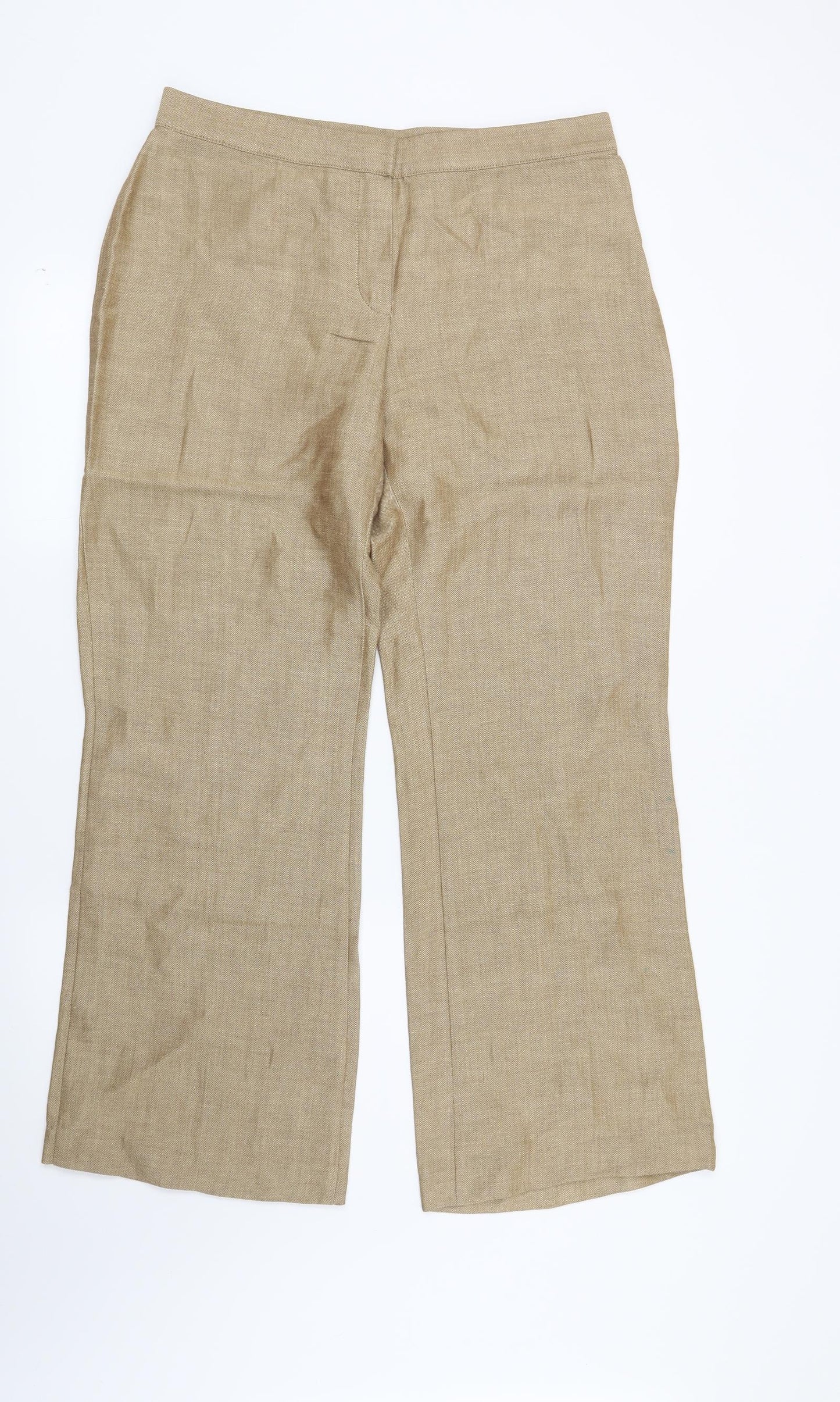 Marks and Spencer Womens Brown   Trousers  Size 14 L28 in