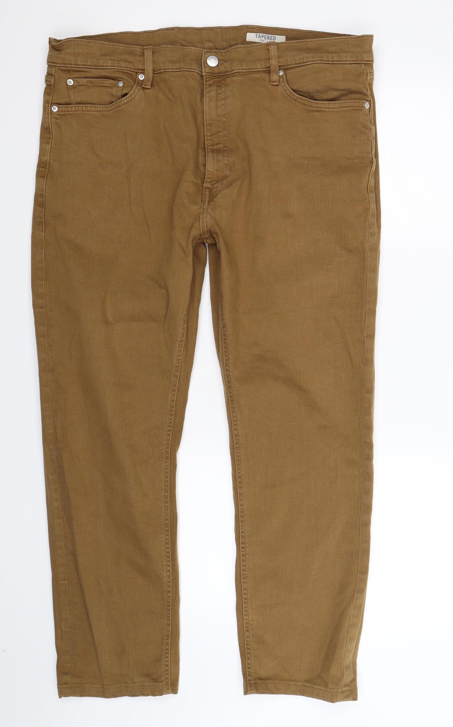 Marks and Spencer Mens Brown  Denim Straight Jeans Size 40 L28 in