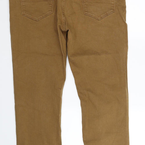 Marks and Spencer Mens Brown  Denim Straight Jeans Size 40 L28 in