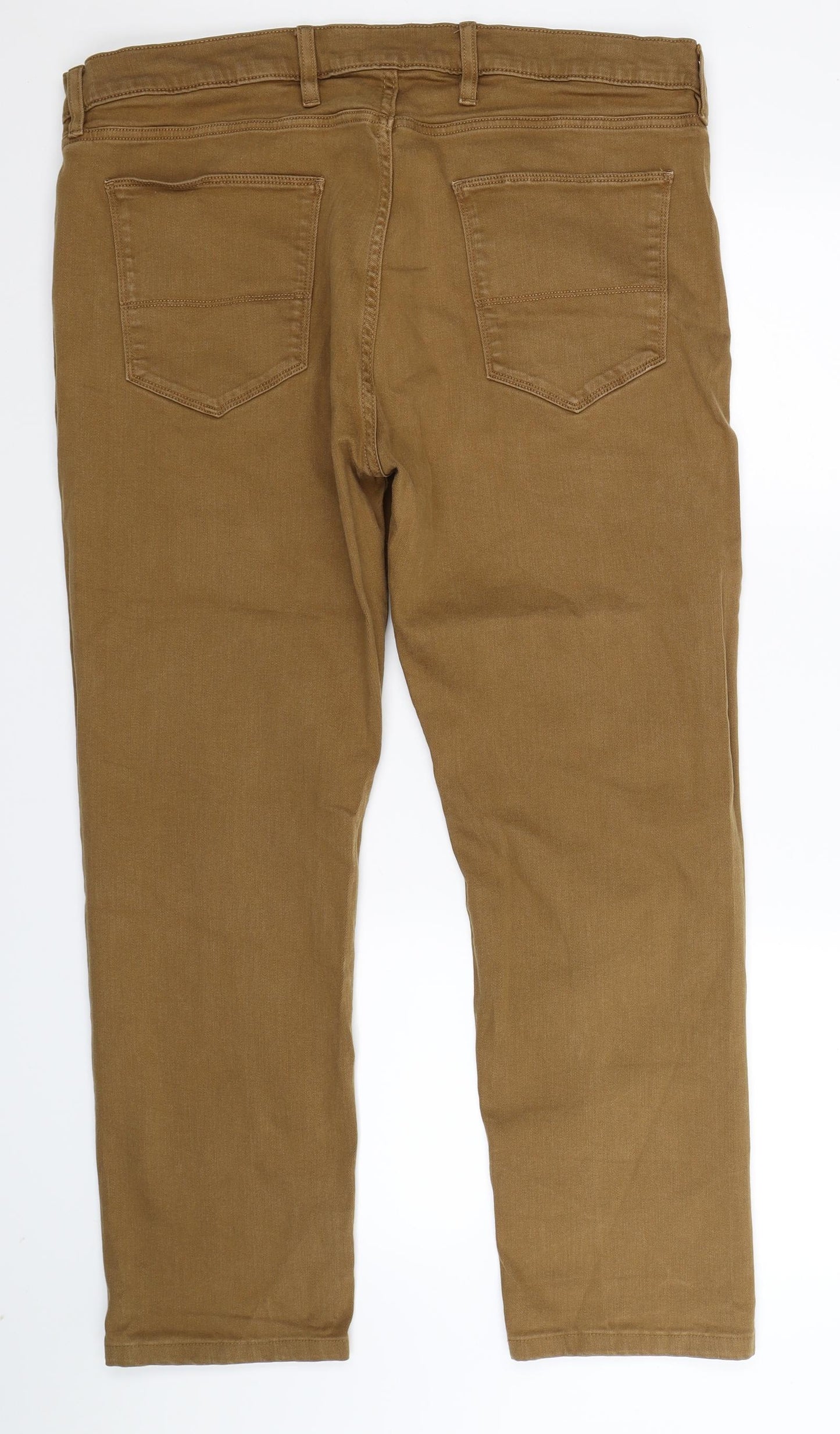 Marks and Spencer Mens Brown  Denim Straight Jeans Size 40 L28 in