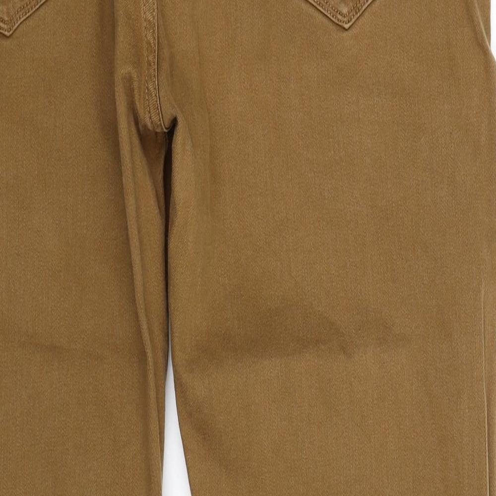 Marks and Spencer Mens Brown  Denim Straight Jeans Size 40 L28 in